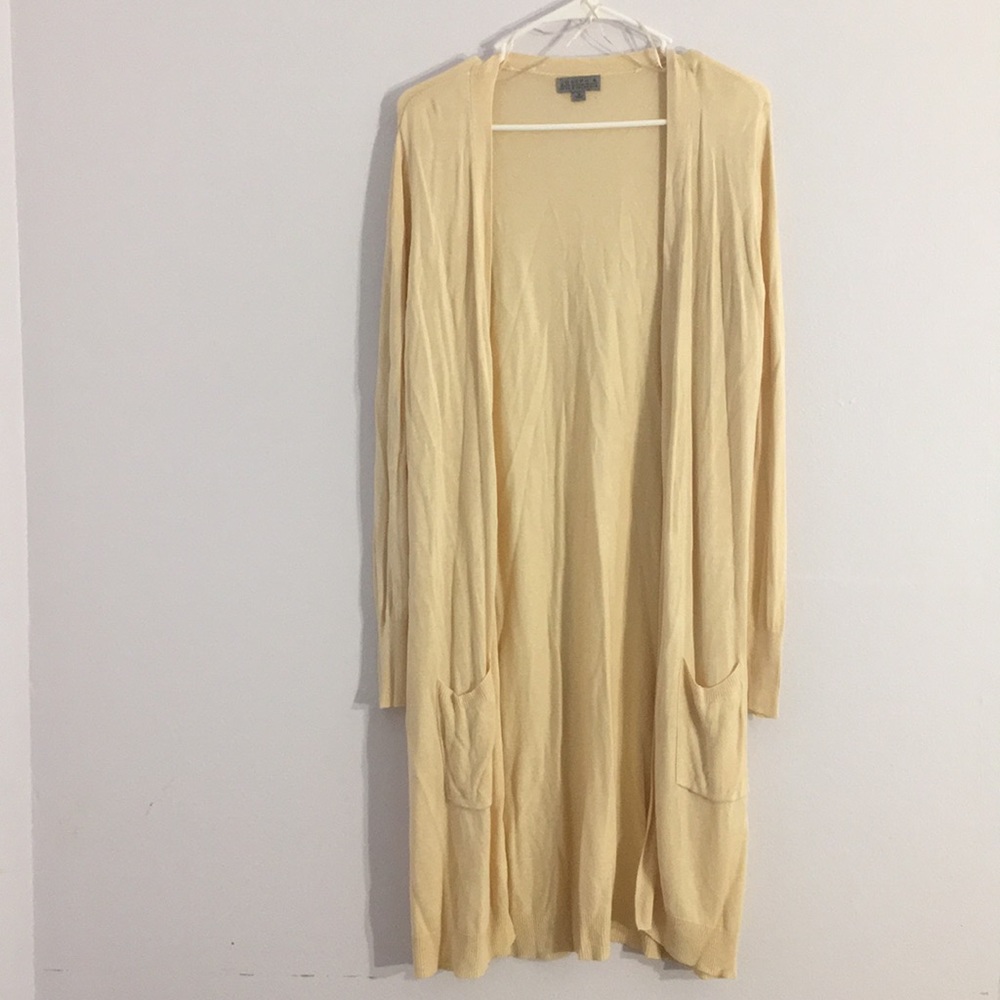 Cream Long Lined Cardigan